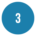 Icon of the number three.